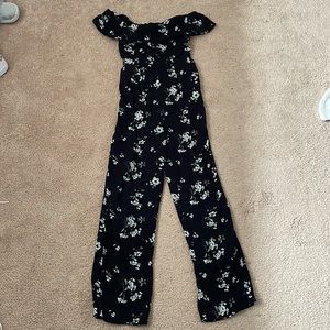 Abercrombie Off Shoulder floral jumpsuit